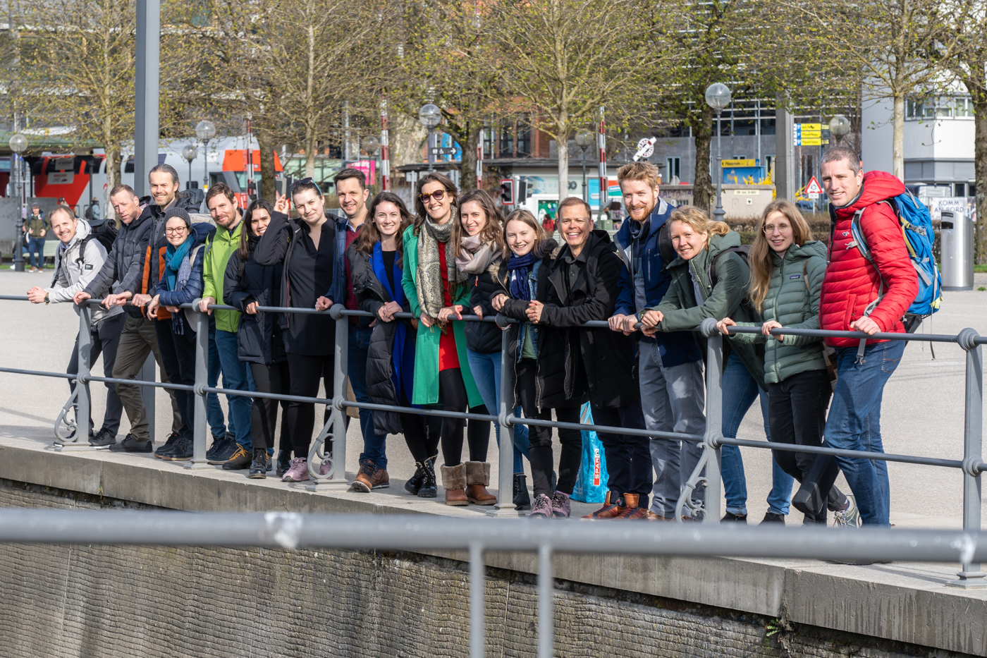 Group of people at the fence