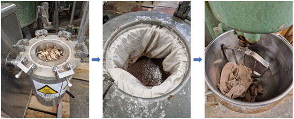 Demonstration of the steps involved in the preparation of paper pulp